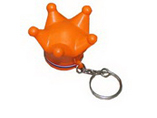 PU Crown Stress Ball Keychain