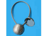 Football Style Metal Keyring