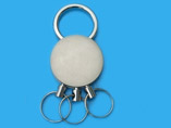Round Shape Metal Keyring with rings