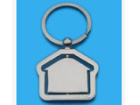 Rotatable House Metal Keyring