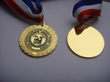 Medallion Metal Medal With Ribbon