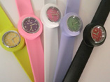 Colour Printing Silicone Snap Watch