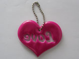 Heart Shaped Reflective Keychain