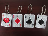 Playing Card Reflective Keyring