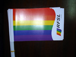 Paper Rainbow Hand Flag