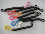 Custom Plastic Spring Keyring With Hook