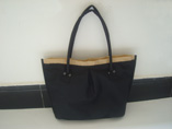 Black Canvas Beach Tote Bag