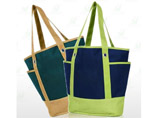 Canvas Tote Beach Bag With Outside Pockets