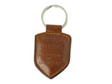 Custom Shield Shape Leather Keychain
