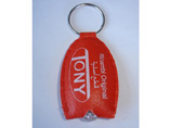 Red Printing LED Leather Keyring