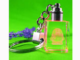 3D Laser Crystal Keychain