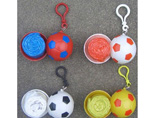 Custom Disposable Poncho Ball with Key Ring