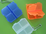 Square Style Keyring Pill Box