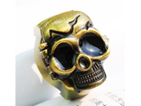 Unisex Antique Brass Skull Face Finger Ring Watch