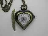 Heart Shaped Pocket Watch With Lid