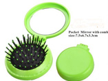 Promotioanl Folding Mirror With Hairbrush