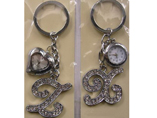 Fashion Diamond Metal Keychain Watches