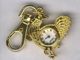 Chicken Shaped Key Chain Watch Golden