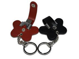 Leather keychain USB flash drive