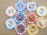 Colored Pure Clay Sticker Poker Chip