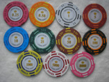 Round Clay Plastic Casino Chips