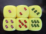 Custom round corner printed plastic dice