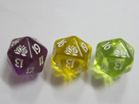 Wholesale polyhedral transparent number dice