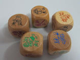 14mm nature wooden round corner dice