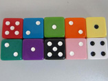 Advertising screen imprint colorful dice