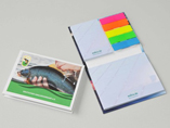 Personalized sticky note with page marker