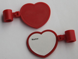 Heart shaped card luggage tag