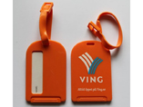 Customized logo soft PVC luggage tag
