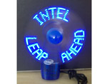 LED mini fans with slogan message