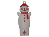 Snowman shaped PVC USB with logo