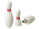 Cheap rubber 3D bowling shape USB