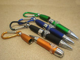 Promotional metal carabiner pen with LED