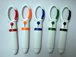 Oval Plastic Carabiner Pen