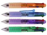 Translucent multicolor retractable pens