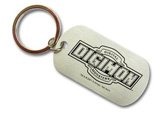 Dog tag with key ring