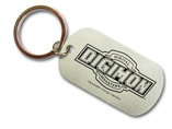Dog tag with key ring