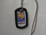 Advertising dog tag with logo