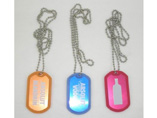 Dog tag necklace with ball chain