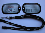 Metal Dog tag with lanyard