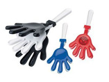 Hand shaped plastic cheering clapper