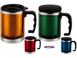 Double Wall Travel Mugs With Handle