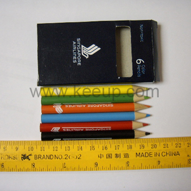 6pcs Mix Color Half Length Wooden Color Pencil
