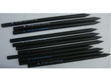 Sharpened Black Wooden Pencil With Dipped Top