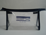 Zipper Closure Portable PVC Bag With Non Woven Fabr