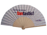 Custom Printed Wooden Fabric Hand Fan