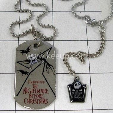 Custom stainless steel necklace dog tag